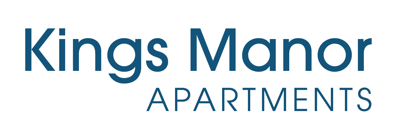 A logo for Kings Manor Apartments is displayed.